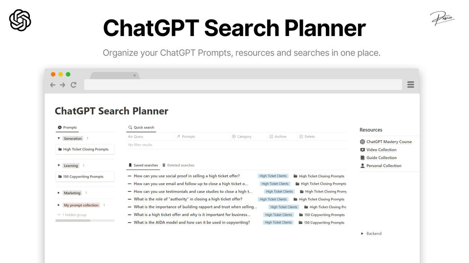ChatGPT Search Planner Screenshot 1