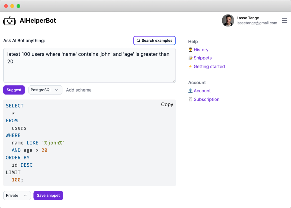 AIHelperBot Screenshot 1