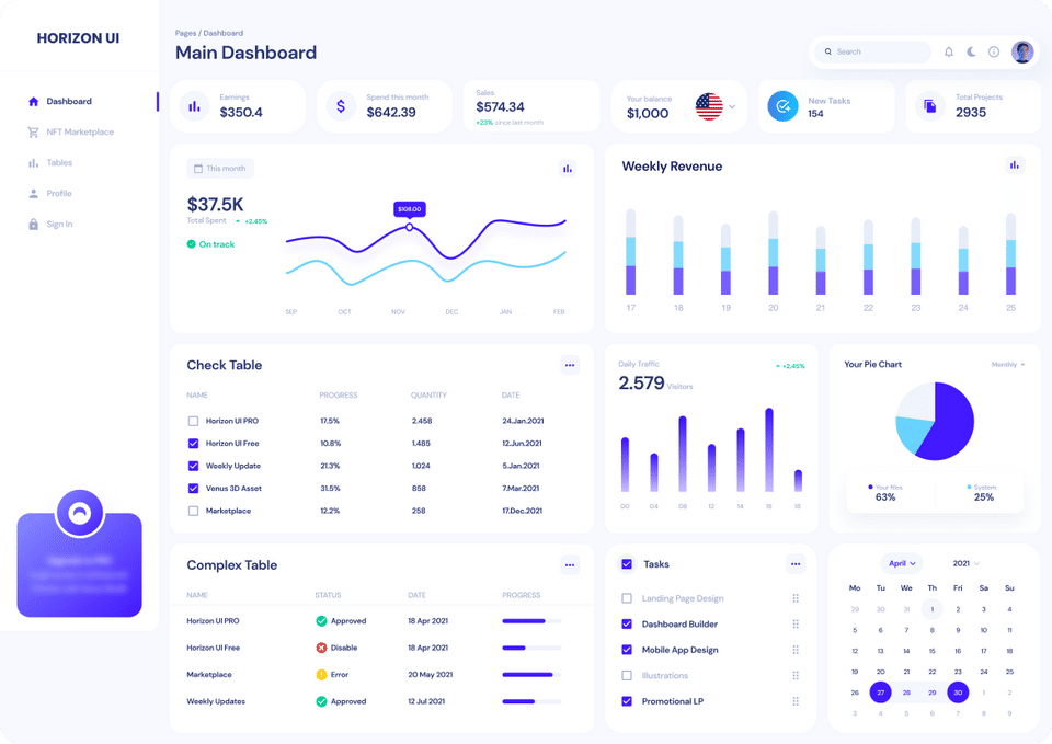 Horizon UI Pro Screenshot 2