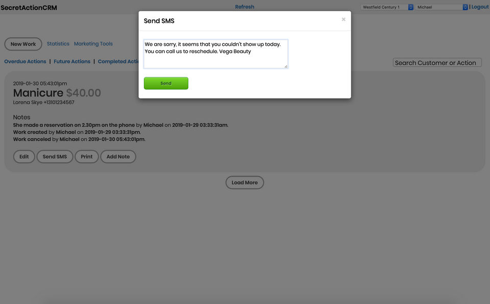 SecretActionCRM Screenshot 3