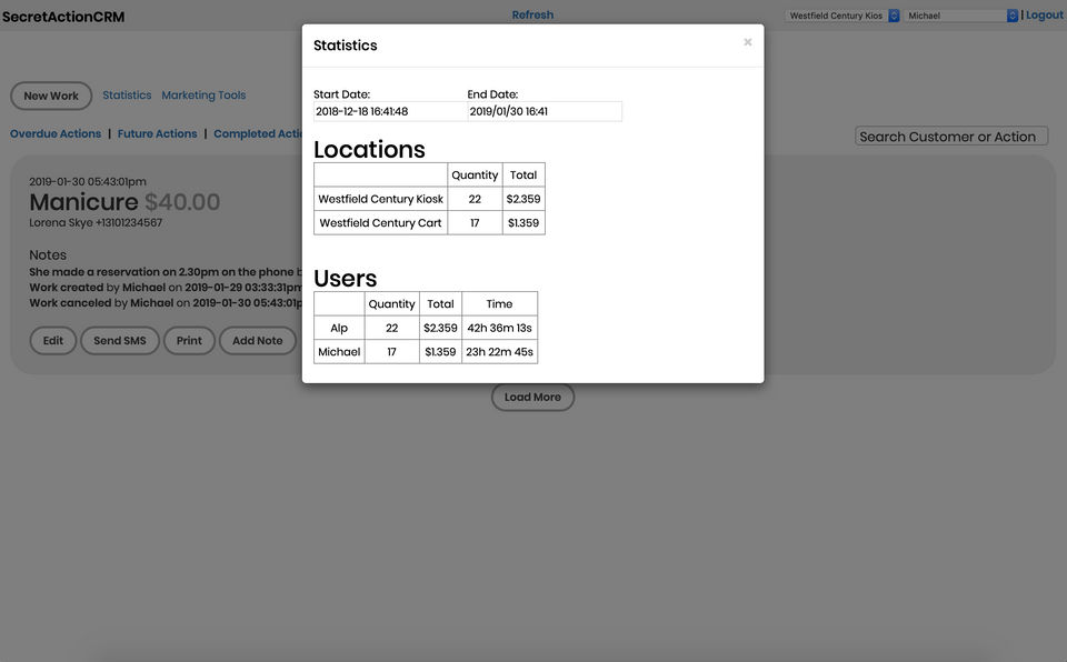 SecretActionCRM Screenshot 4