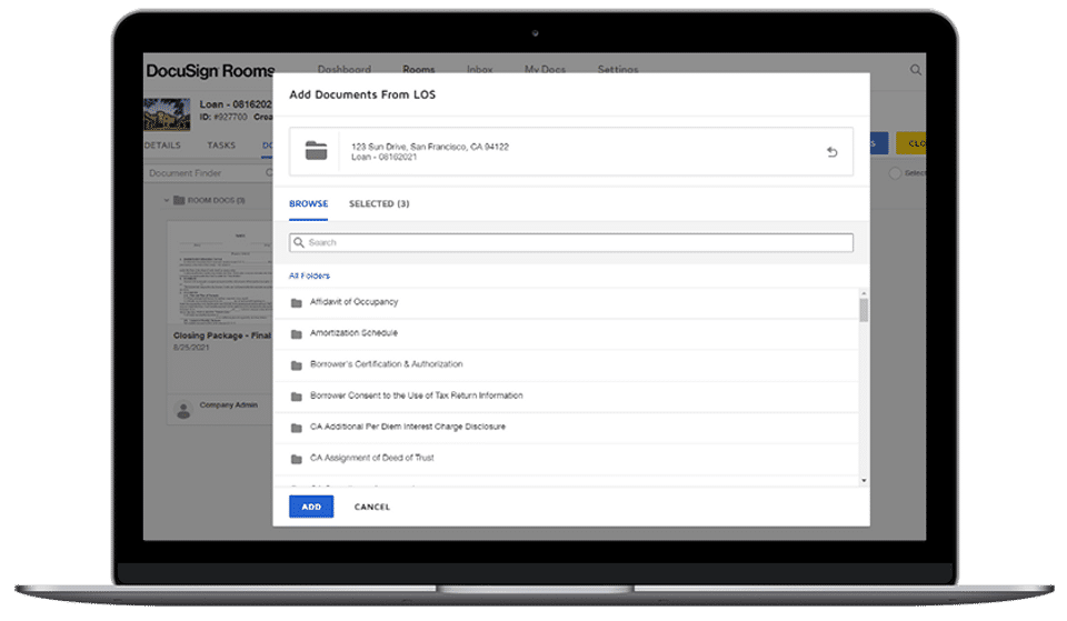 DocuSign Rooms for Mortgage Screenshot 2