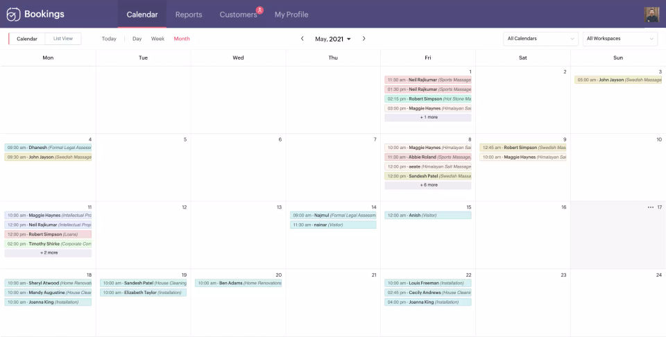Zoho Booking Screenshot 1