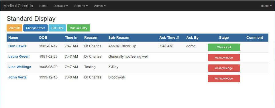 Medical Check In Screenshot 1