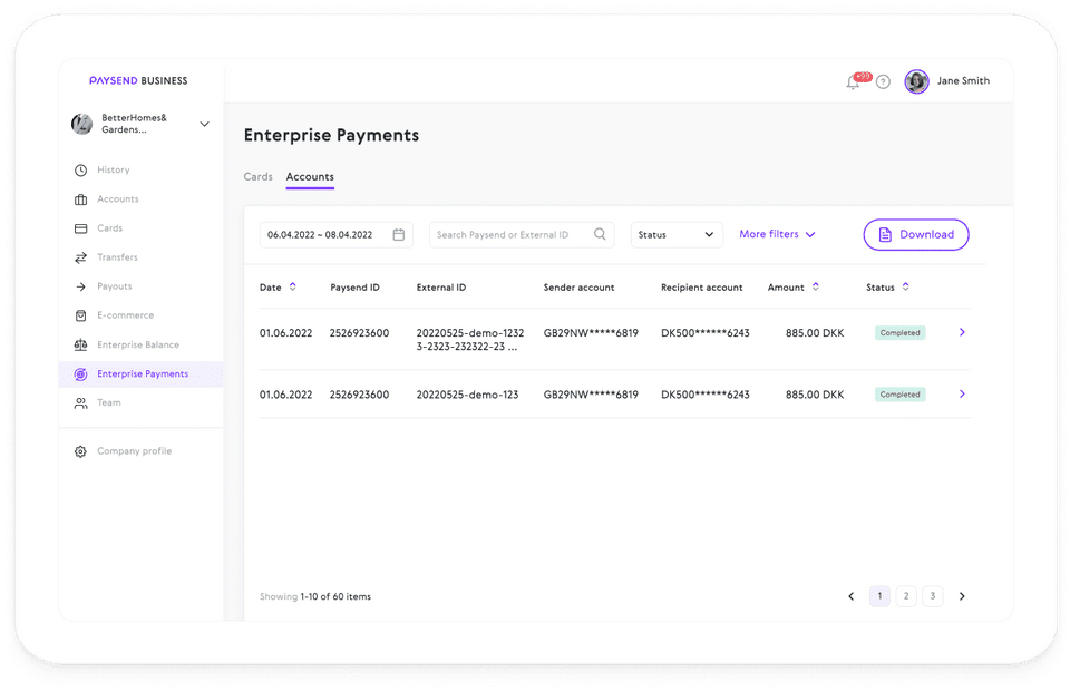 Paysend Enterprise Screenshot 1