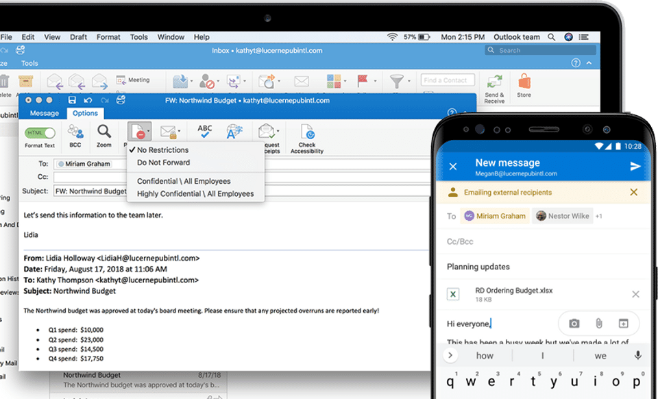Outlook Screenshot 4