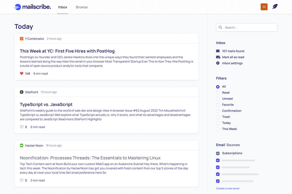 Mailscribe Screenshot 1