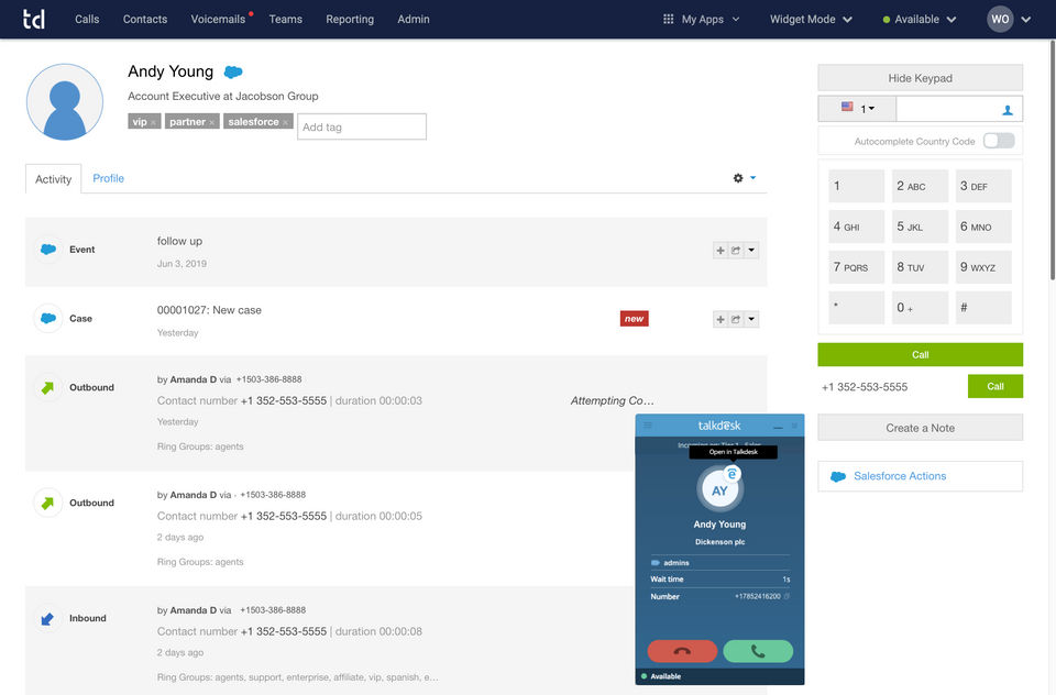 TalkDesk Screenshot 3