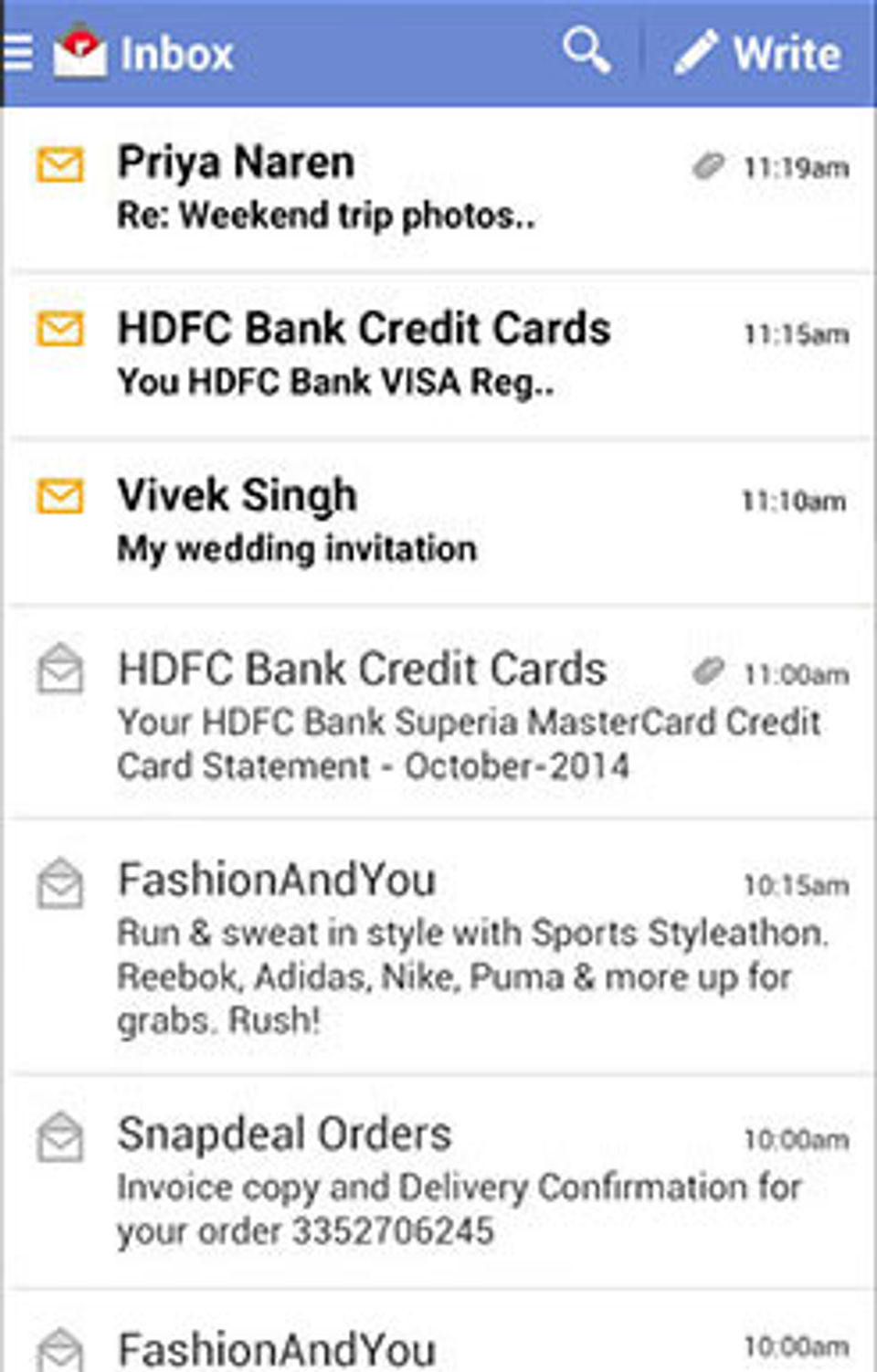Rediffmail Pro Screenshot 1