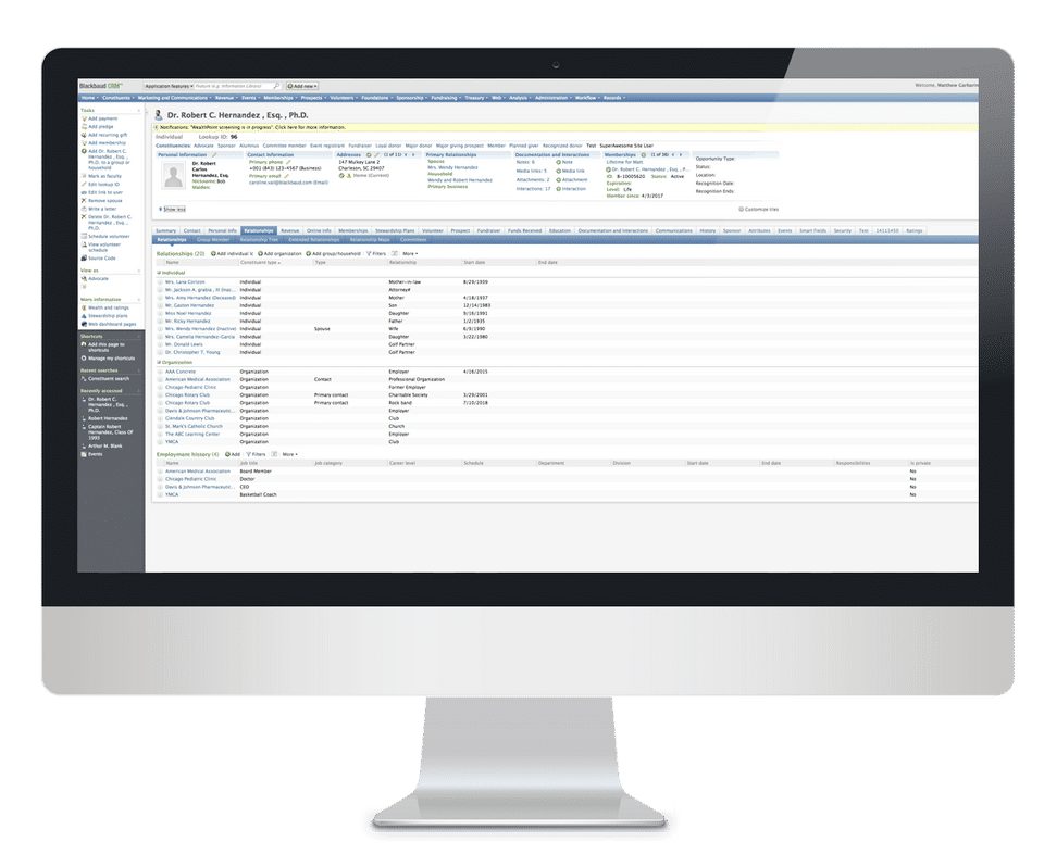 Blackbaud CRM Screenshot 1