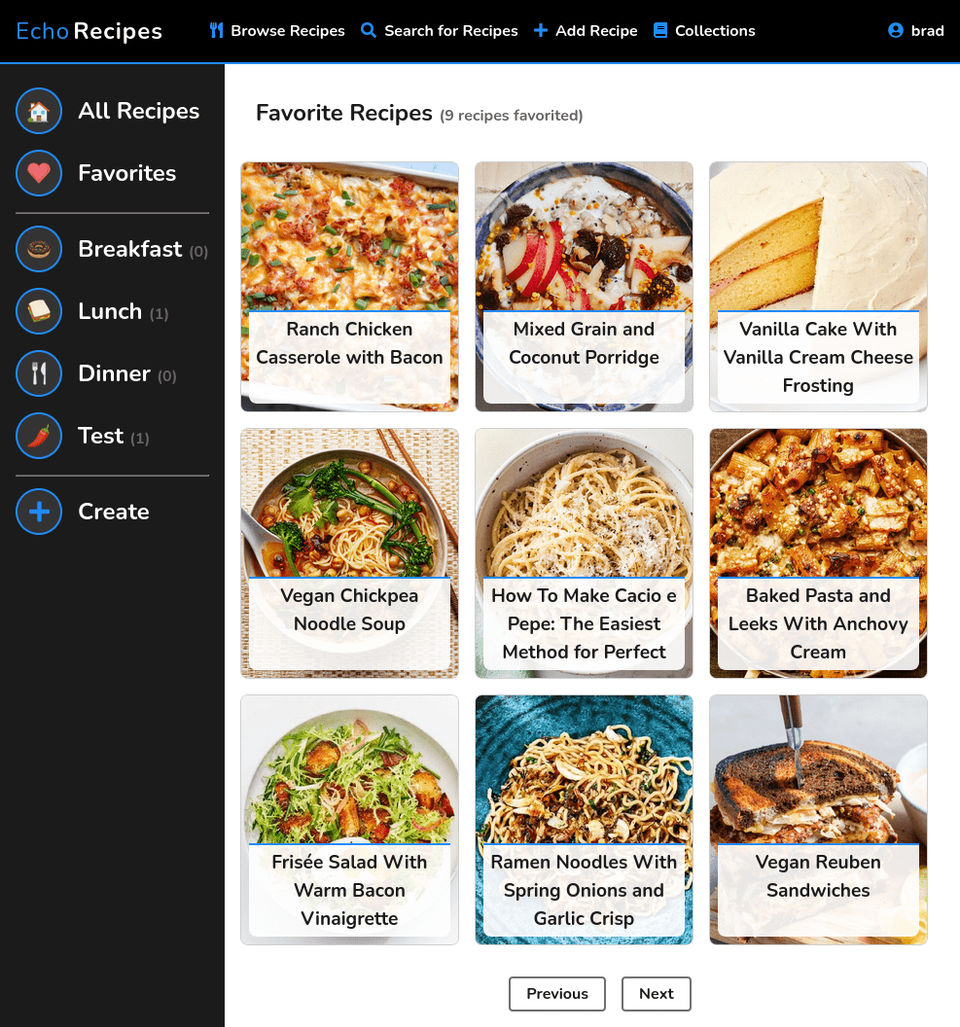 EchoRecipes Screenshot 2