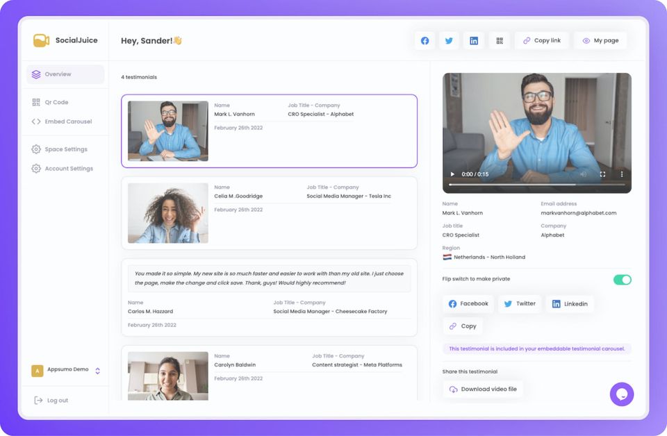 SocialJuice Screenshot 1