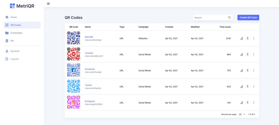 MetriQR Screenshot 1