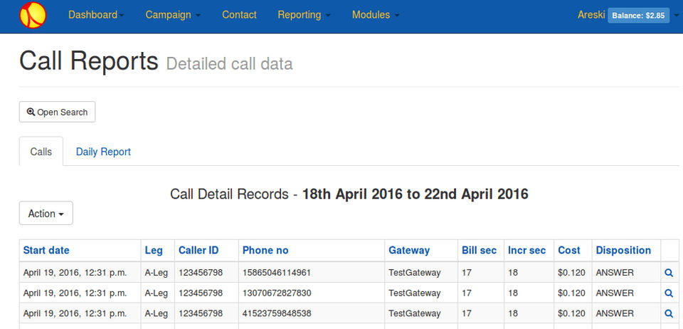 Newfies-Dialer Screenshot 3