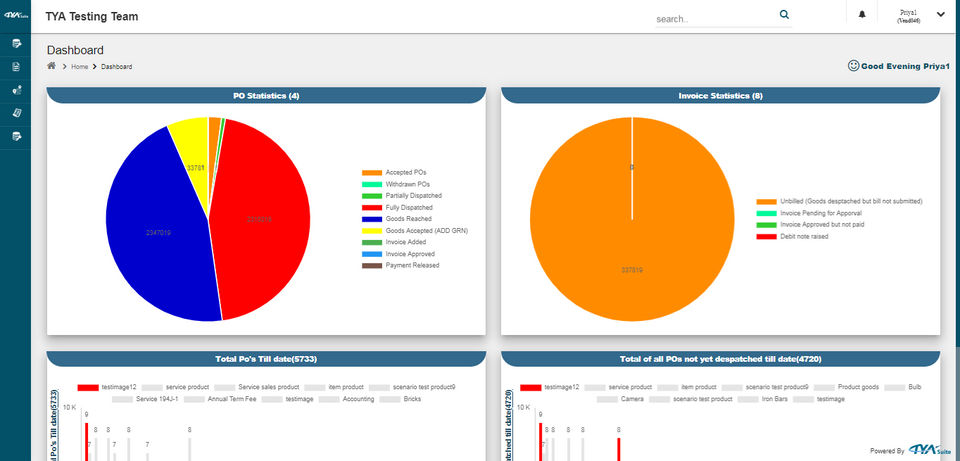 TYASuite Vendor Management Software Screenshot 3