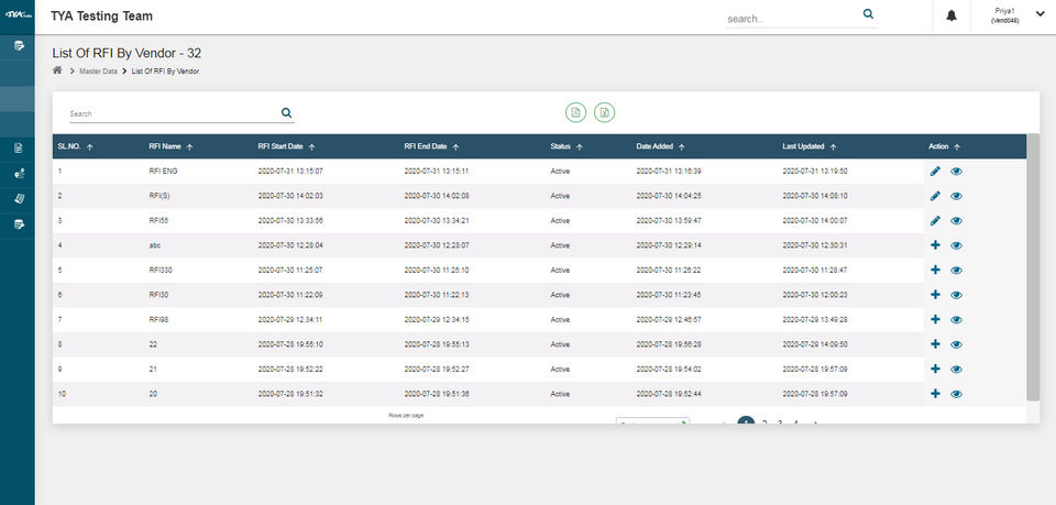 TYASuite Vendor Management Software Screenshot 5