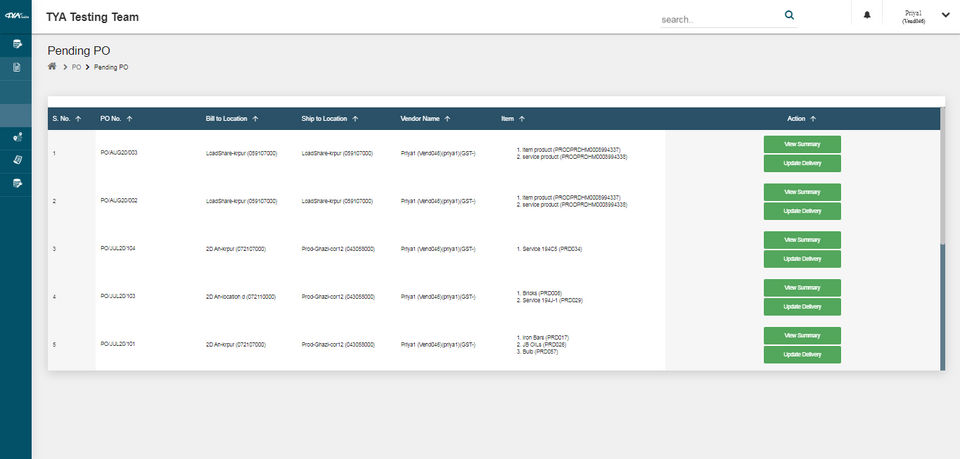 TYASuite Vendor Management Software Screenshot 6