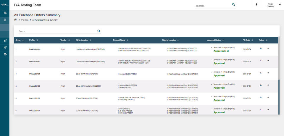 TYASuite Vendor Management Software Screenshot 7