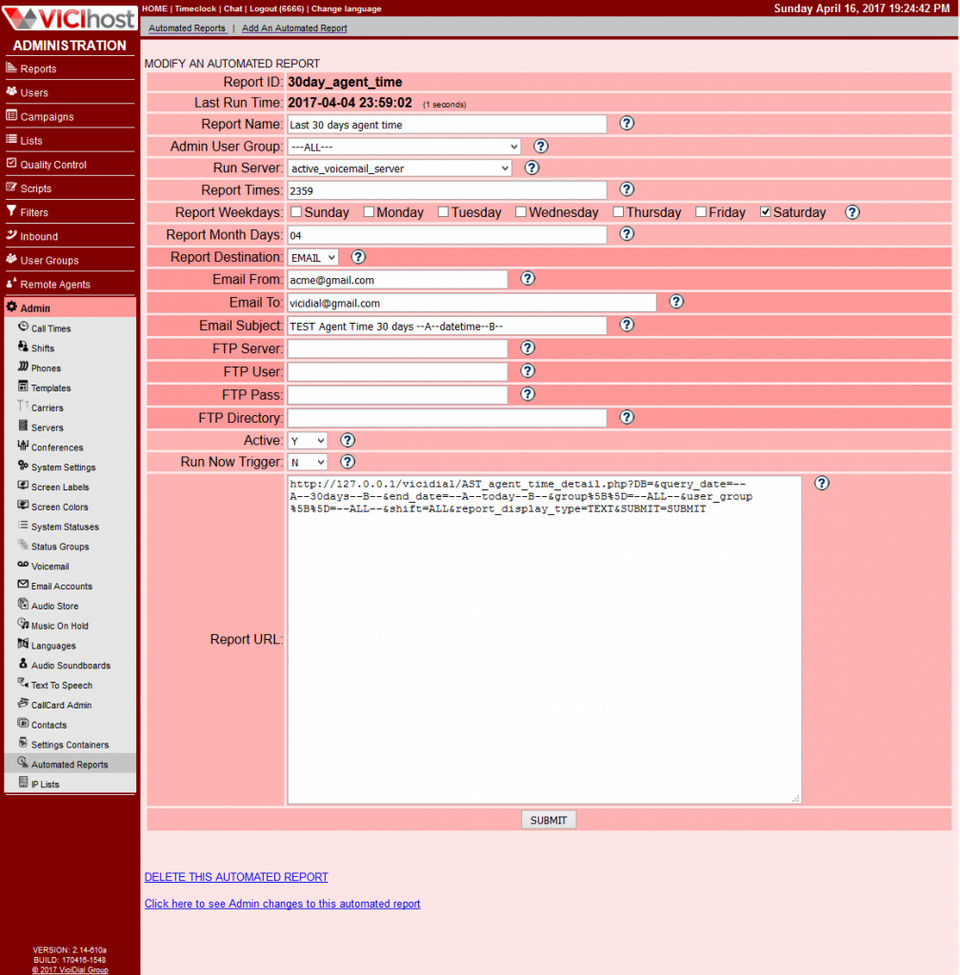 VICIdial Screenshot 6
