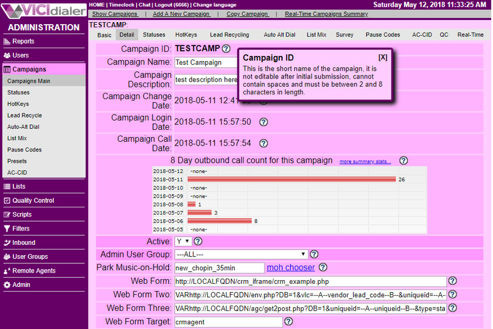VICIdial Screenshot 7