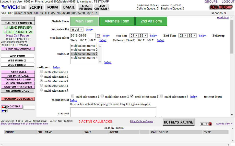 VICIdial Screenshot 9