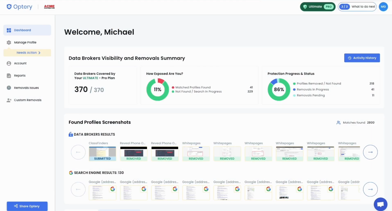 Optery Screenshot 1