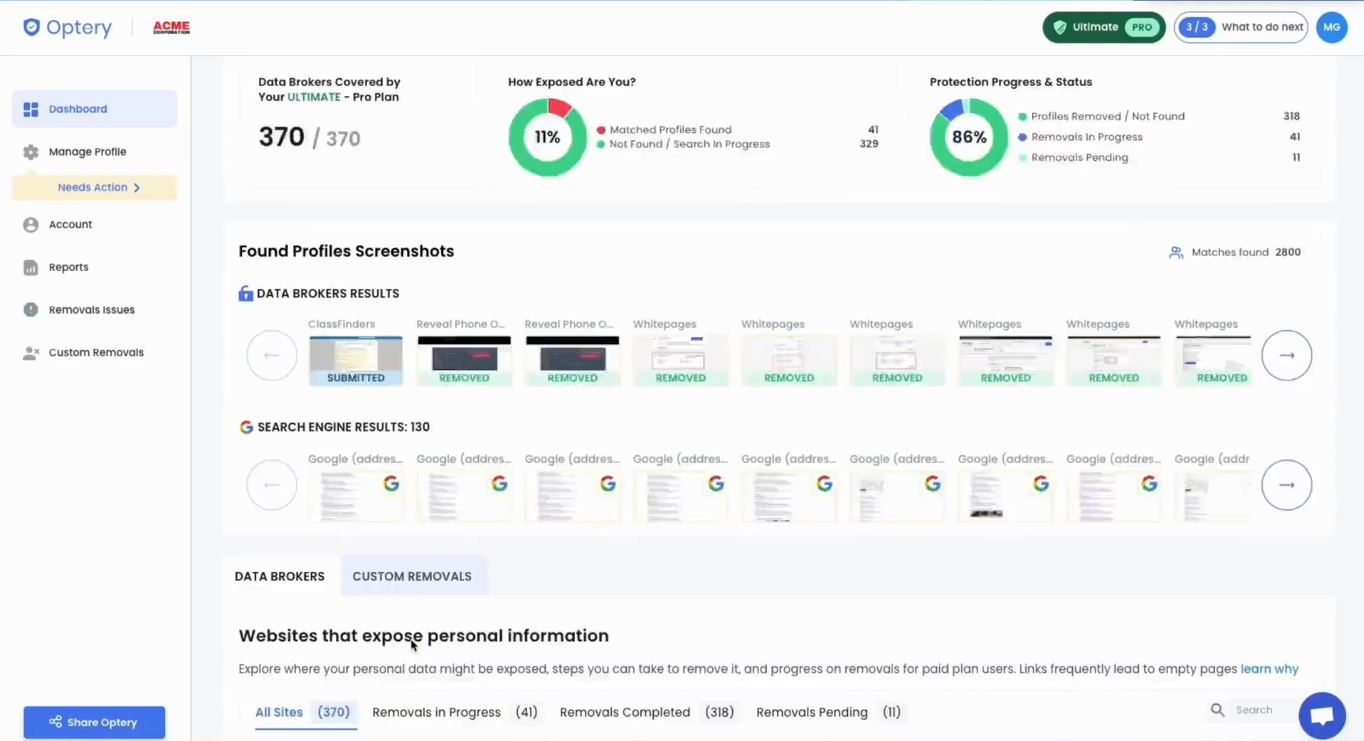Optery Screenshot 4