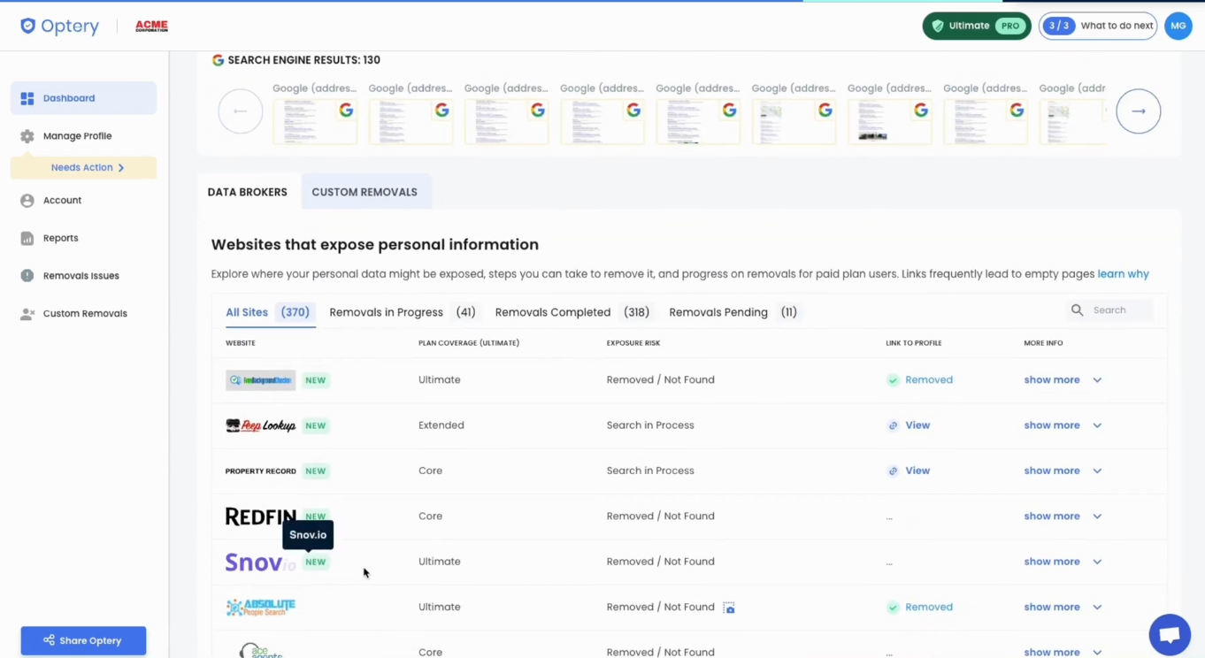 Optery Screenshot 5