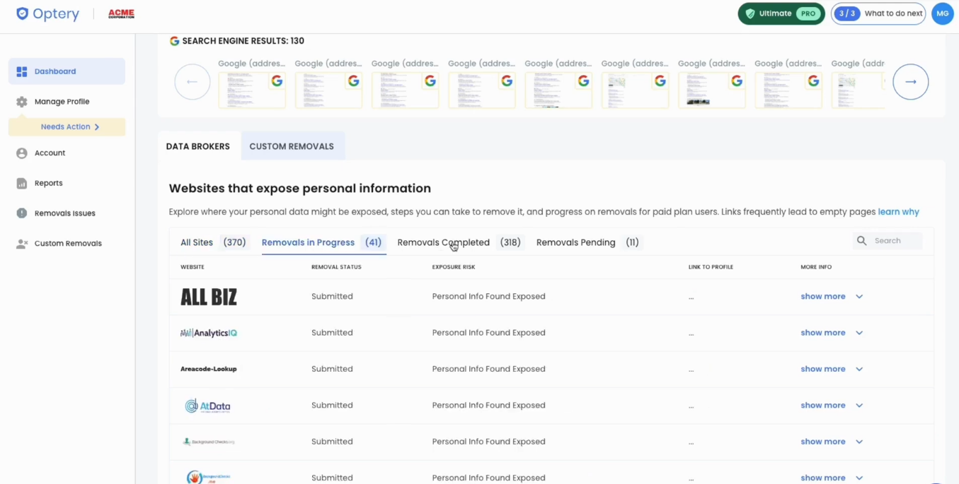 Optery Screenshot 6