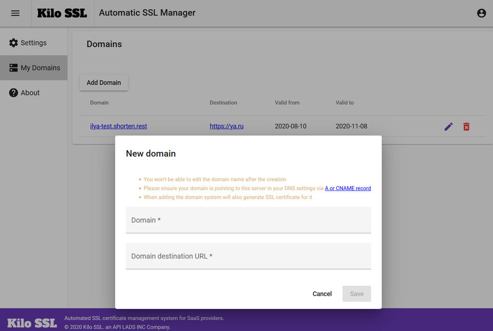 Kilo SSL Screenshot 2