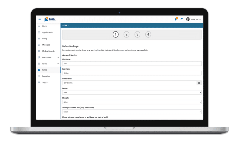 Bridge Patient Portal Screenshot 4