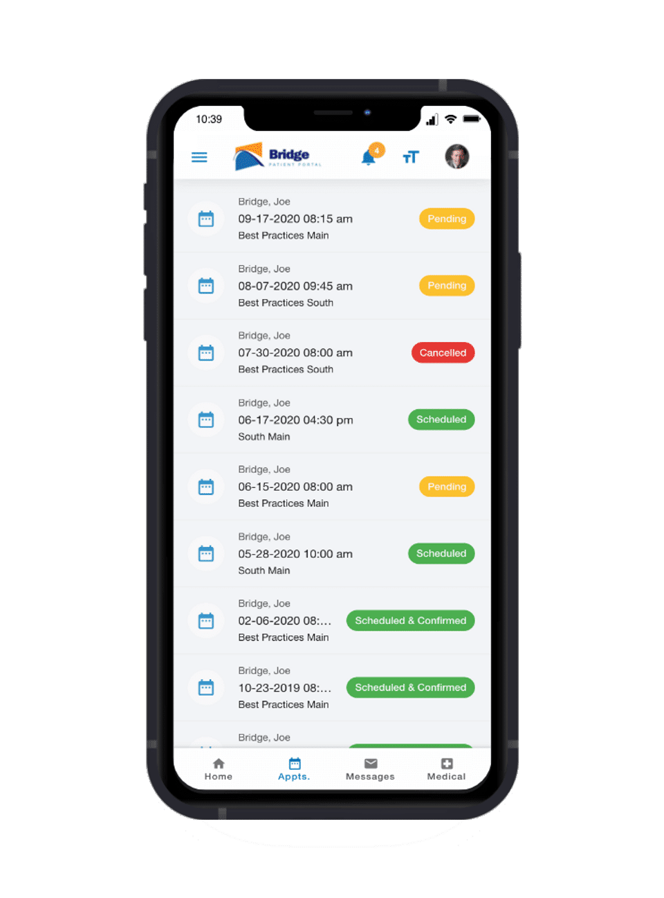 Bridge Patient Portal Screenshot 5