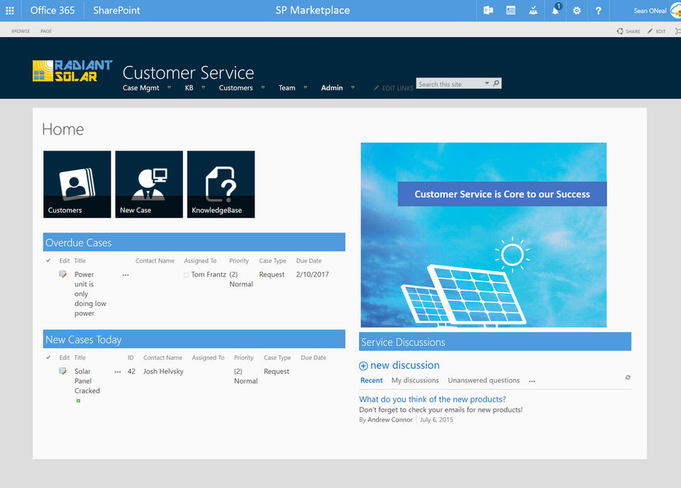 SP Customer Service Screenshot 1