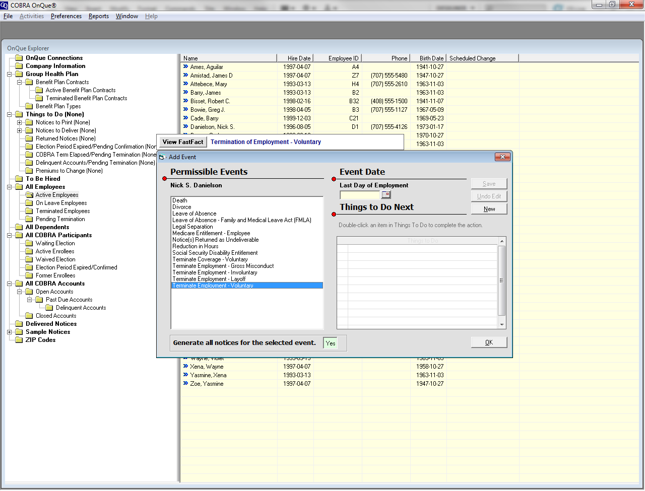 COBRA OnQue Screenshot 1
