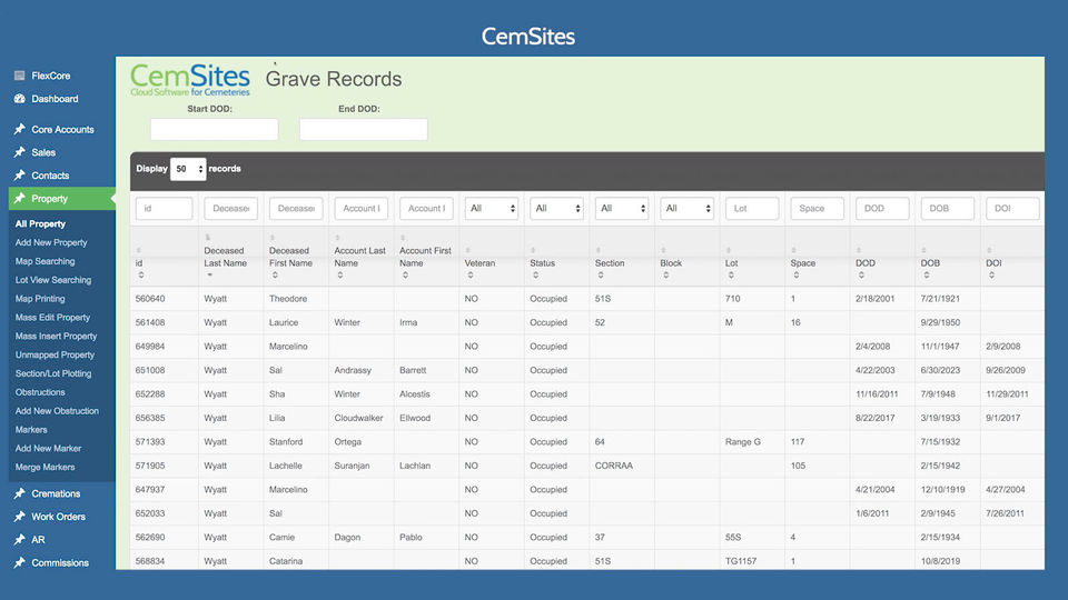 CemSites Screenshot 1