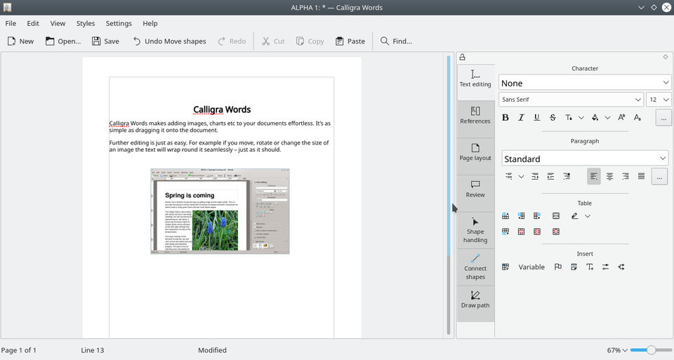 Calligra Suite Screenshot 1