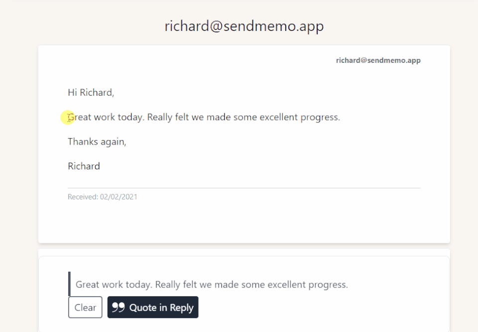 Memo Screenshot 2