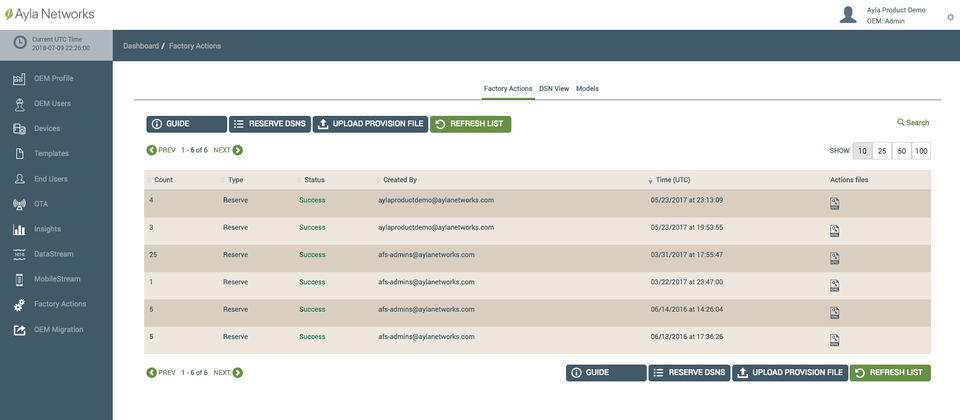 Ayla IoT Platform Screenshot 2
