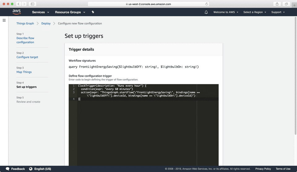AWS IoT Things Graph Screenshot 5