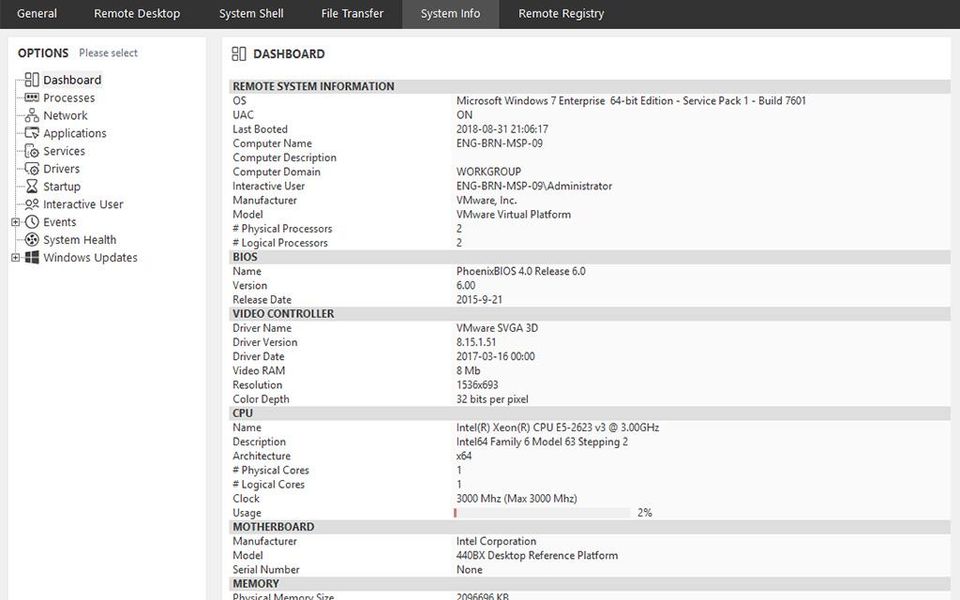SolarWinds Take Control Screenshot 2