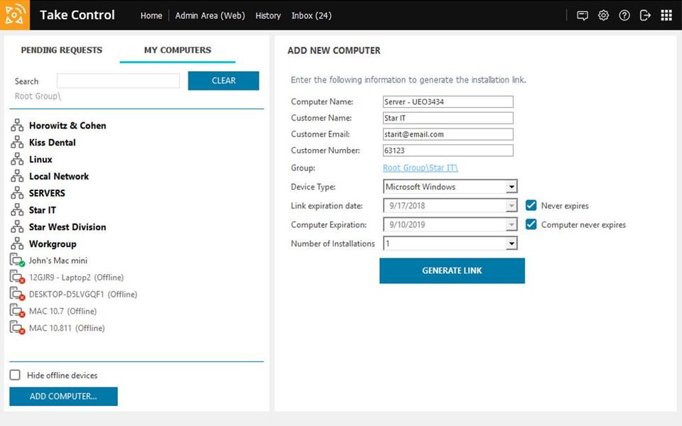 SolarWinds Take Control Screenshot 3