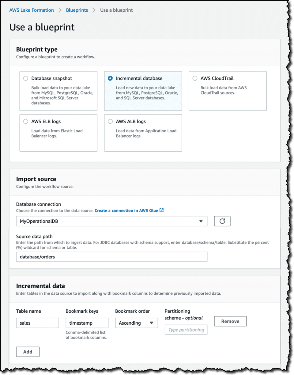 AWS Lake Formation Screenshot 1