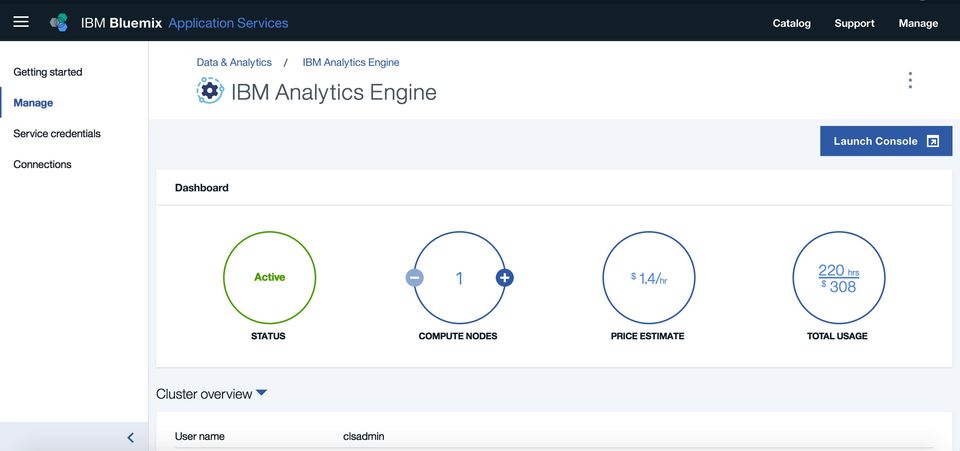 IBM Analytics Engine Screenshot 1