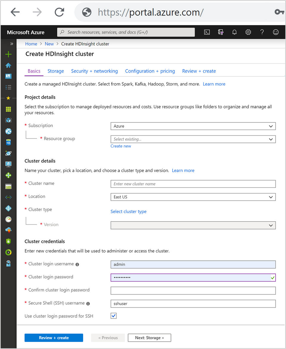 Azure HDInsight Screenshot 1