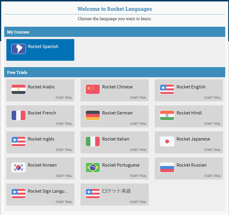 Rocket Languages Screenshot 1