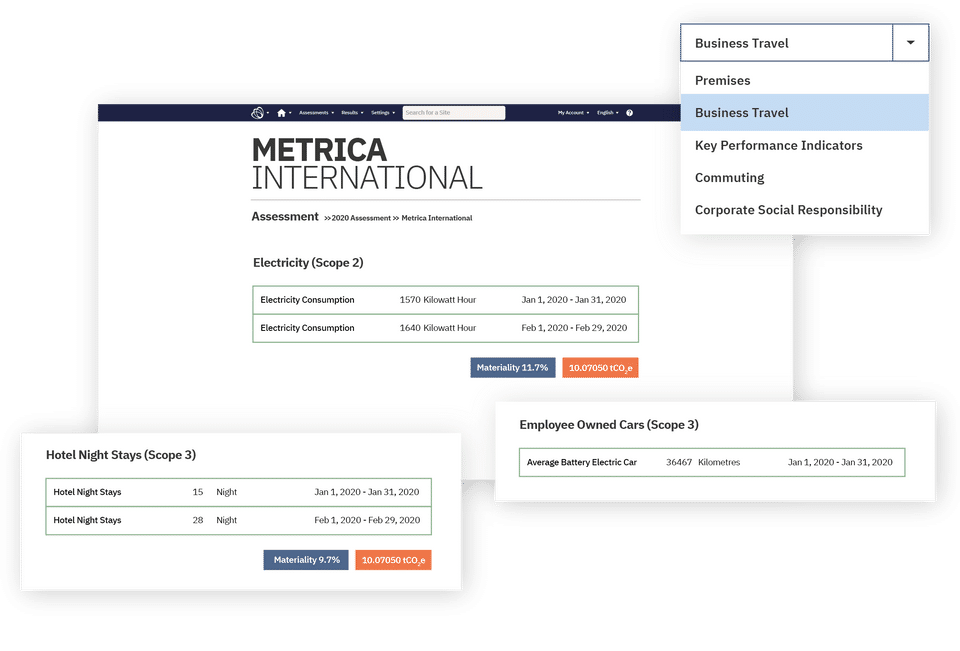 Ecometrica Platform Screenshot 1