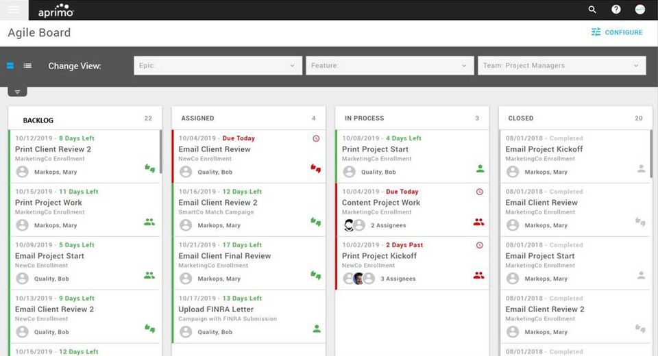 Aprimo Productivity Management Screenshot 4