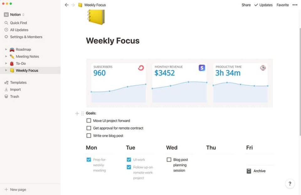 NotionMetrics Screenshot 1