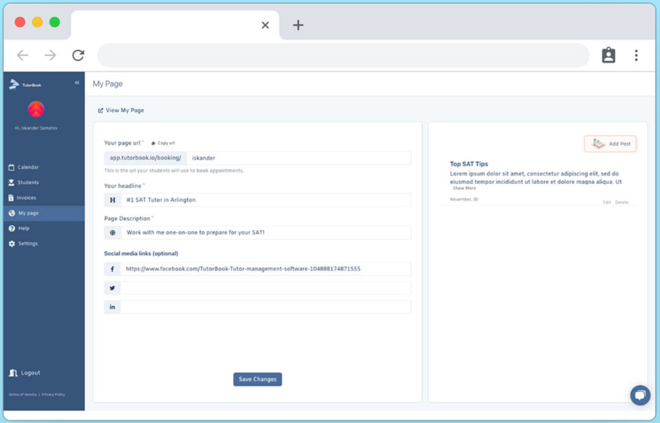 TutorBook Screenshot 1