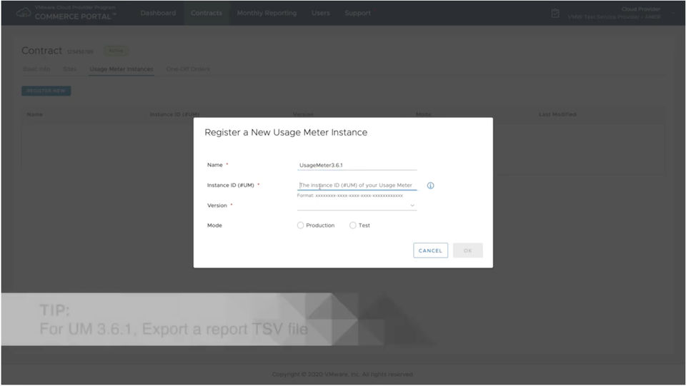 vCloud Usage Meter Screenshot 1